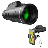 Monocular Telescope for Adult, 40x60 High Power BAK4 Prism FMC HD Low Night Vision Waterproof Dual Focus Compact Scope with Smartphone Holder for Camping, Bird Watching, Hiking, Hunting, (New)