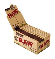 Raw Organic Connoisseur 1.25 1 1/4 Rolling Paper with Tips Full Box of 24 Packs
