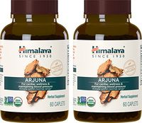 Himalaya Organic Arjuna for Cholesterol, Blood Pressure & Healthy Heart Function Support 700mg, 60 Caplets, 4 Month Supply (2 Pack)