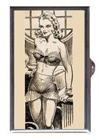 Sci-Fi Sexy Blonde Pin Up Girl in Bikini Decorative Pill Box