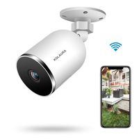 Kolaura Outdoor Security Camera, 1080P Home Surveillance Bullet Camera, IP66 Waterproof, Support 2 Way Audio, Night Vision, Motion Detection, Cloud Storage Service