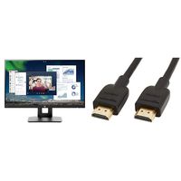 HP 23.8-inch FHD IPS Monitor with Tilt/Height Adjustment and Built-in Speakers (VH240a, Black) & AmazonBasics High-Speed 4K HDMI Cable, 6 Feet, 1-Pack