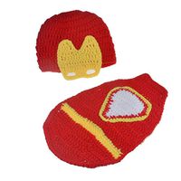 Pinbo Newborn Boys Baby Photography Prop Crochet Knitted Iron Hat Cover