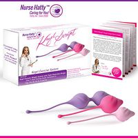Nurse Hatty Kegel Exercise Weight System - 3 Smart Weights & Shapes for SM, MED, LG Canal Sizes for Perfect Fit, Pelvic Floor Exercises for Bladder Control + eBook Edu & Easy Training Guide
