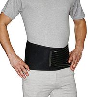 Blue Jay Back Support w/ Supporting Stays, Black - Universal 24 in. - 46 in. Lumbar Support Belt - Compression Strap for Back Pain Relief. Orthopedic Support