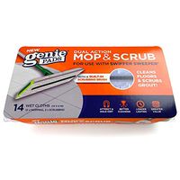 Grout Cleaning Wet Mopping Pad Refills for Swiffer Sweeper Floor Mop Wipes Includes Two Pad Cloths with Built-in Scrubbing Brush to Clean Grout, Spring Orchard Fresh Scent, 14 Count – 1 Pack