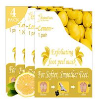 Dr. Entre's Foot Peel Mask | 4 Lemon Pairs | Baby Soft Feet in Just 7 Days, Exfoliating Callus Remover