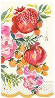 Design Design Paper Hand Towels for Bathroom Guest Towels Disposable Fingertip Towels Scalloped Edge Pomegranate Floral Pak 24