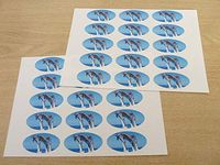 Minilabel Pack Of 30 Dolphin 51X25mm Oval Seal Labels, Stickers For Craft, Decoration, Gift Wrapping, Presents, Envelopes, Bags Or Cards