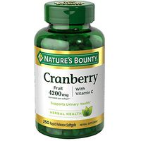 Nature's Bounty Cranberry with Vitamin C 4200 mg, 250 Softgels (Pack of 3)