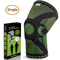 Knee Brace for Meniscus Tear Arthritis - Patella Stabilizer Knee Braces for Men Women Kids - Compression Knee Brace for Running Volleyball - Knee Support Sleeve Crossfit Powerlifting - Black, M