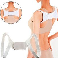 Therapy Posture Corrector Back Support Body Back Pain Lumbar Belt Orthopaedic Adjustable Shoulder (White, Large)