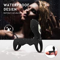 Sexy Toy/Waterproof Soft Black Vǐbrating Cǒck Ring Training Ring for Men Longer Lasting 10 Modes 100% Secret Packing