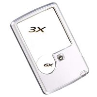 Magnifying Glasses, D Lighted Slide Out Pocket Magnifying Glass 3X 6X Small Portab Loupe Magnifier Best for Jewelry, Diamonds, Gems, Coins, Stamps