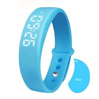 Yoyorule W5 Pedometer Sleep Monitor Temperature Bracelet Smart Watch (Blue)