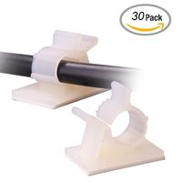 Copapa Adjustable Cable Clips Adhesive Cable Clips, Wire Clips, Car Cable Organizer, Cable Wire Management, Drop Cable Clamp Wire Cord Tie Holder for Car, Office (Small, White)