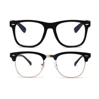 Unisex Blue Light Blocking Glasses Square/Half Frame Eyeglasses Frame Anti Blue Ray for Computer Game Eyewear