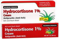 Hydrocortisone 1 % Maximum Strength Anti-Itch Cream With Aloe Vera By Taro, Pegable - 1 Oz