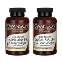 Swanson Extra Strength Lecithin Kelp B-6 & Cider Vinegar 120 Tabs (2 Pack)
