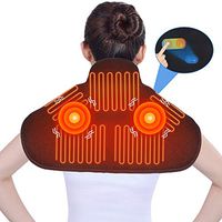 ARRIS Heating Massage Wrap for Neck Shoulder - Heated Shoulder Neck Wrap with Vibration Massager for Pain Relief - 7.4V Battery Powered Heat Therapy