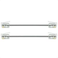 (2 Pack) 3 Inch Telephone Cord Short RJ11 6P4C Male to Male