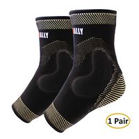 NeoAlly Ankle Brace Compression Support Sleeve with Silicone Gel, Reduce Foot Swelling & Prevent Ankle Injuries. Ankle Sleeve Helps Reduce Inflammation, Swelling, Soreness [1 Pair]