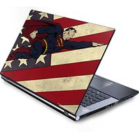 Skinit Decal Laptop Skin for Generic 15in Laptop (13.7in X 9.5in) - Officially Licensed Warner Bros Superman American Flag Design