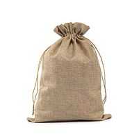 Burlap Bags with Drawstring, 8"x12" Burlap Favor Sack (Lot of 20) for Birthday, Wedding, Party or Household Use