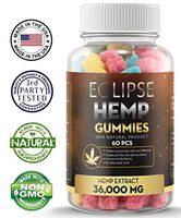 Hemp Gummies - 36,000 MG (60 Count) - 600 MG Per Gummy Bear with Hemp Extract - Natural Pain, Anxiety & Stress Relief - Made in USA - by Eclipse Hemp