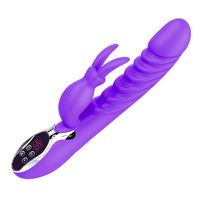 JADEKIOR Rabbit Intelligent Heating Massager,Rechargeable with 2 Motors 12 Modes Amal Plug Toy for Couple Women's Care