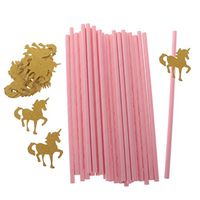 Elegantday Unicorn Paper Straws Disposable Biodegradable Gold Horse Drinking Straws for Parties, Weddings, Birthday, Baby Showers, Valentines Day Decorations 7.75 Inches 25 pcs