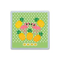 Contact Lens Box Holder Container Case Storage Eyecare Kit -Flamingo Pineapple Hawaiian