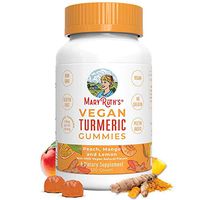 Vegan Turmeric Gummies by MaryRuth's - Organic Turmeric Curcumin Extract - Anti-inflammatory - Antioxidant - Brain Function - Chewable - Non-GMO - Peach, Mango & Lemon - 250 mg per serving - 120 count