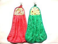 Crysctal Castle Hanging Towel Absorbent Coral Plush Hand Cloth Thickened Kitchen Cloth dishwashing Cloth