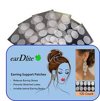 earDlite Earring Support Patches. Ear Lobe Support (120 Count)