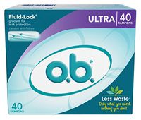 O.B. Tampons Ultra 40 Count Fluid Lock (3 Pack)