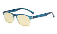 Eyekepper Computer Reading Glasses Blue Light Blocking-Stylish Readers Women Yellow Tinted,Blue +1.00