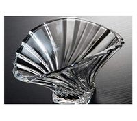 Bowl Fruit Plate, Fan-Shaped Creative European Modern Glass Fruit Bowl Fruit Sugar Bowl Fruit Plate Coffee Table Tray Candy Dish Dried Fruit Plate Hotel tableware home noodles boiled fish soup bowl