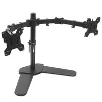 Dual Monitor Mount Dual LCD Monitor Desk Stand Fits Two Screens up to23,24, 27", Full Motion, Tilt, Swivel, Rotation, 18 lbs Capacity Free Standing