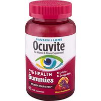 Bausch + Lomb Ocuvite Eye Health Gummies with Lutein, Zeaxanthin and other Antioxidants, 60 Count Bottle