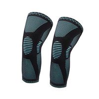 ASEEBY Knee Braces Compression Knee Sleeve for Men Women Knee Support (1 Pair) for Running Weightlifting Basketball Gym Workout Sports Size S (Blue)