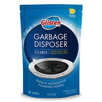 Glisten Disposer Care Cleaner with Foaming Bleach Alternative. Clean and Deodorize Your Garbage Disposal. Fresh Lemon Scent