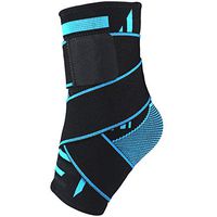 Ankle Brace Support, Ankle Compression Foot Socks Sleeve with Arch Support for Plantar Fasciitis/Achilles Tendonitis/Arch Heel Spurs -for Sports, Running, Basketball, Football and Daily Wear-Aquamarin