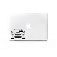 (2X) StickAny Laptop Series Subaru Impreza WRX Stink Eye Sticker for MacBook Pro, Chromebook, Surface Pro, and More (Black)