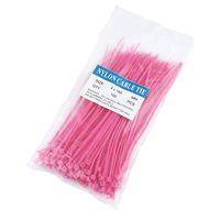 ywbtuechars 100Pcs 150mm Durable Self-Locking Fireproof Nylon Cable Ties Binding Wrap Straps Nylon Cable Ties Pink