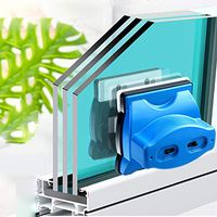 LZH FILTER Magnetic Window Cleaner Double-Sided, Window Cleaning Squeegee Tool, Double Sided Magnetic Window Glass Cleaner Wiper Surface Brush Cleaning Tool