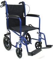 Expedition 12" Rear Wheel Transport Chair by Drive Options - Seat Size: 19" wide x 16" deep Standard Color: Blue