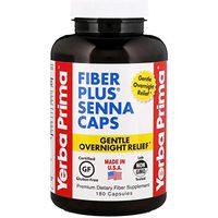 Yerba Prima Fiber Plus Senna Capsules, 180-Count