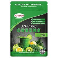Morlife Super Greens Lemon Lime 300g | Alkalizing Vegan Green Powder Superfood Supplements | with Prebiotics and Probiotics | 19 Greens Superfoods | Green Juice Supplement | Greens Supplement Powder