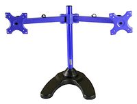 MonMount Dual LCD Freestanding Monitor Stand Up to 24-Inch, Blue (LCD-6460BL)